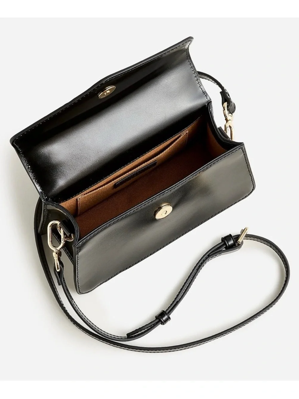NEW W/ Tag J.crew Gracie top - handle black bag all Leather crossbody Style BT78